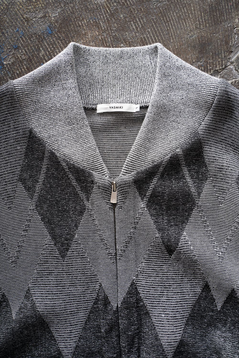 YASHIKI - 【ラスト1点】【25SS】Seika Knit Blouson(MIX GRAY YASHIKI - 【ラスト1点】【25SS】Seika Knit Blouson(MIX GRAY