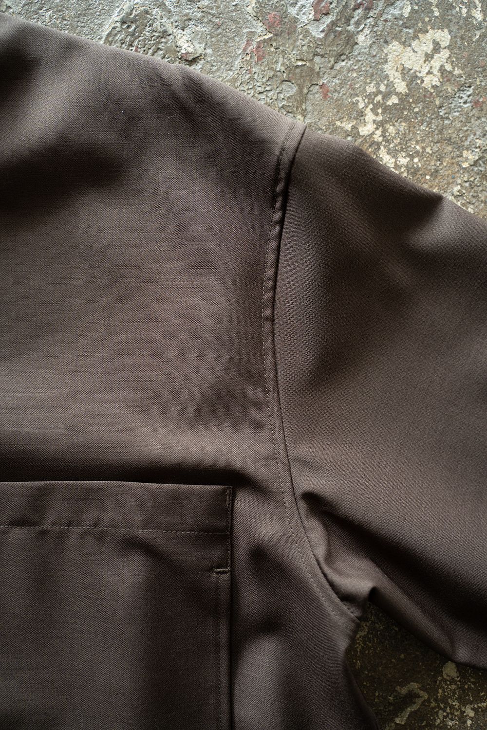 【25AW】モヘア混シャツジャケット(DARK BROWN)