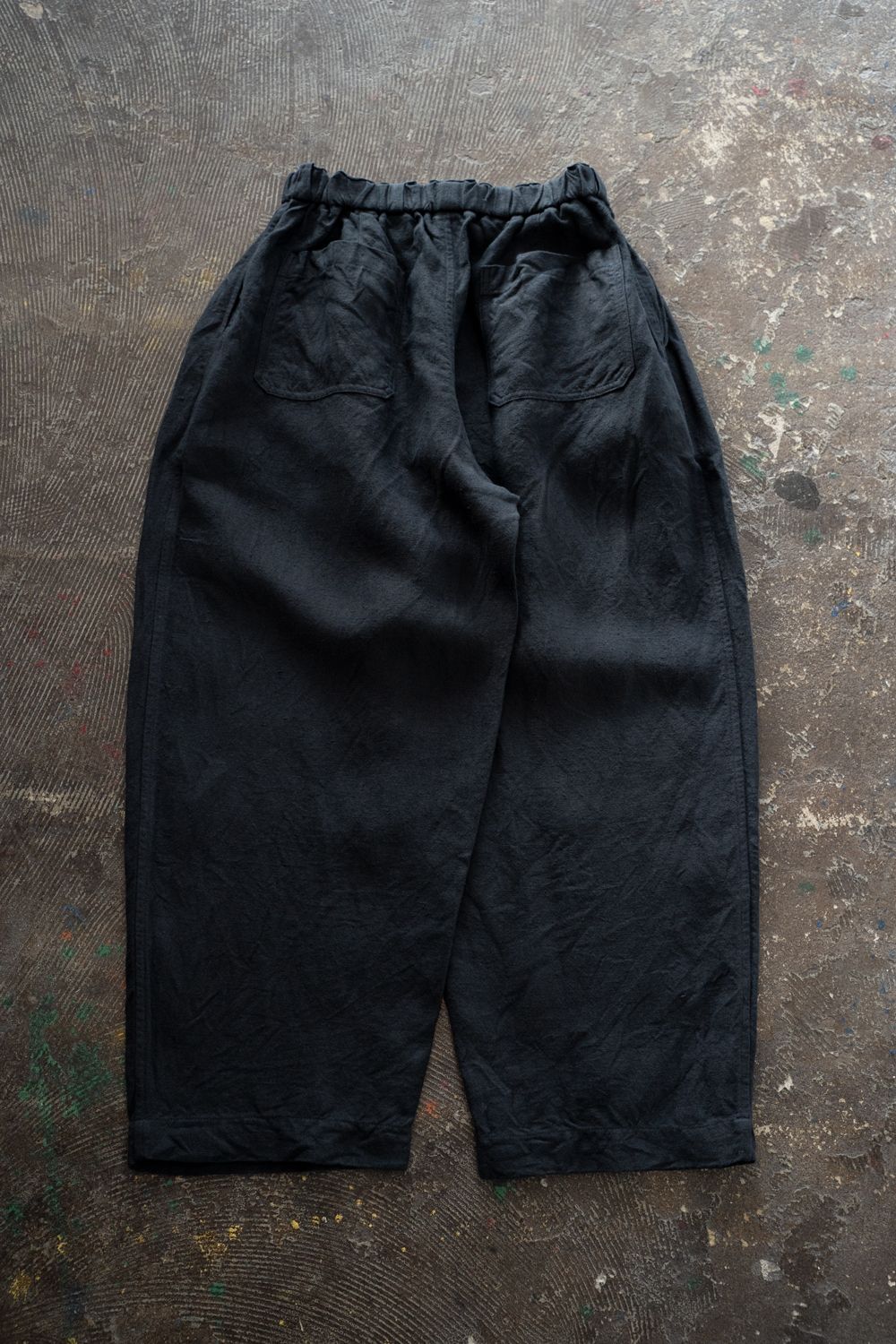 起毛大麻パンツ(墨黒)