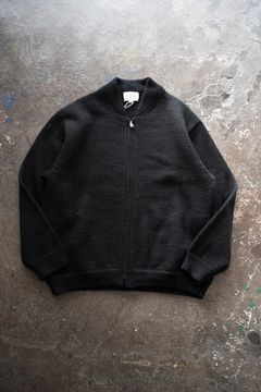 【ラスト1点】【24AW】英国羊毛ニットブルゾン(BLACK)