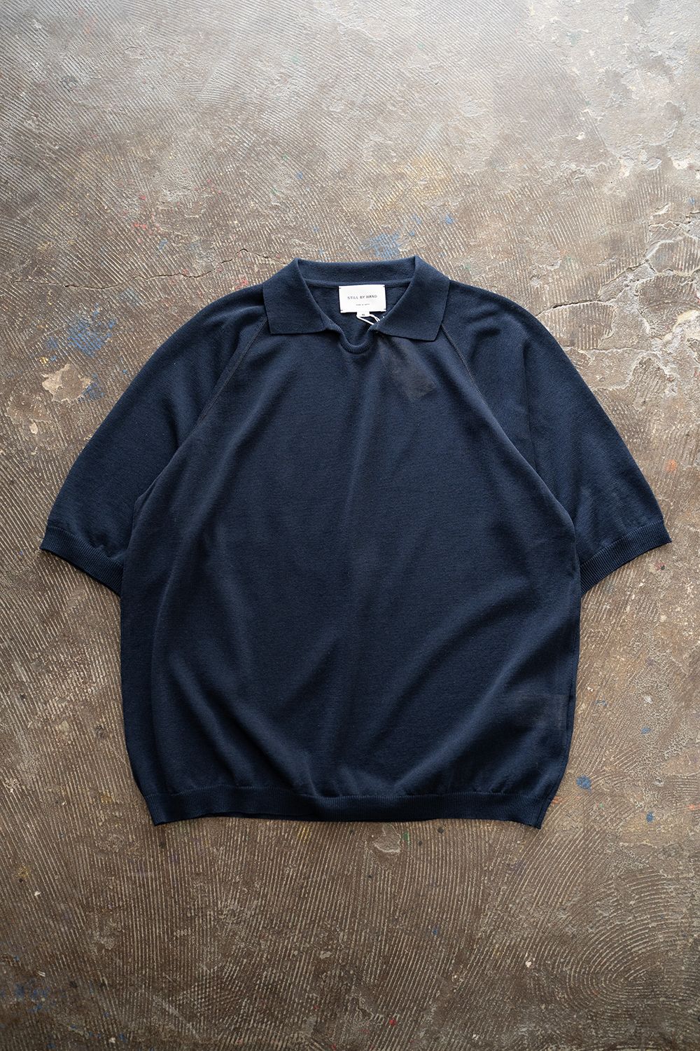 STILL BY HAND - 【ラスト1点】【24SS】14Gスキッパーニットポロ