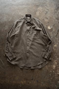 【26AW】Cotton Wool Check Shirts(BEIGE×BLACK CHECK)
