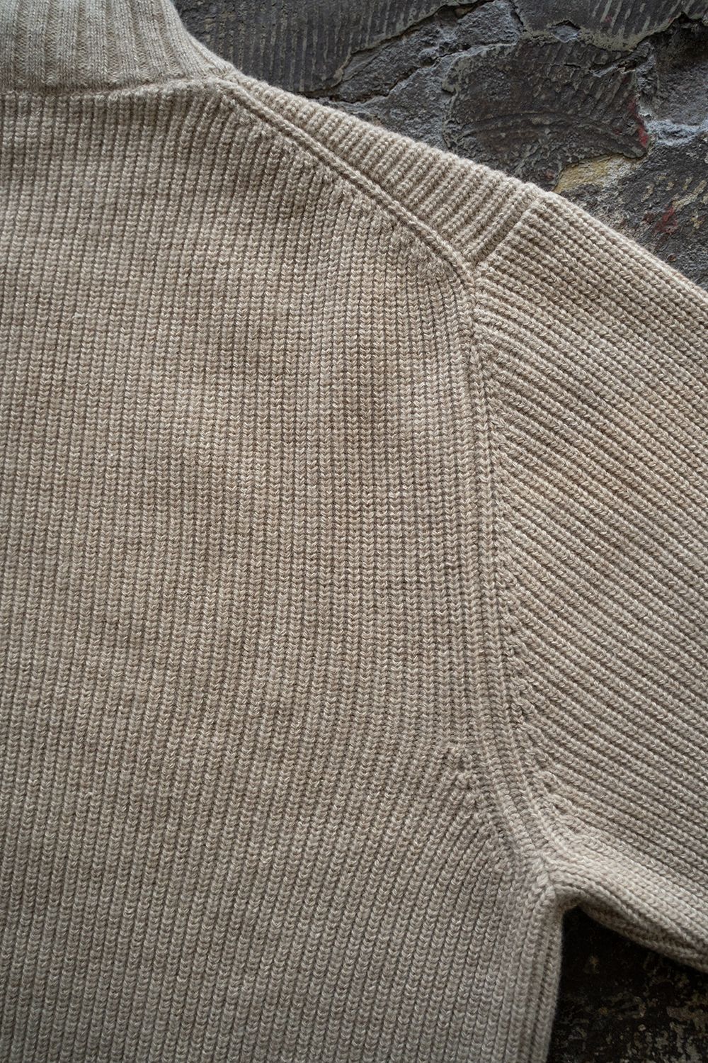 【ラスト1点】【24AW】ウール×シルクハイネックニット(BEIGE)