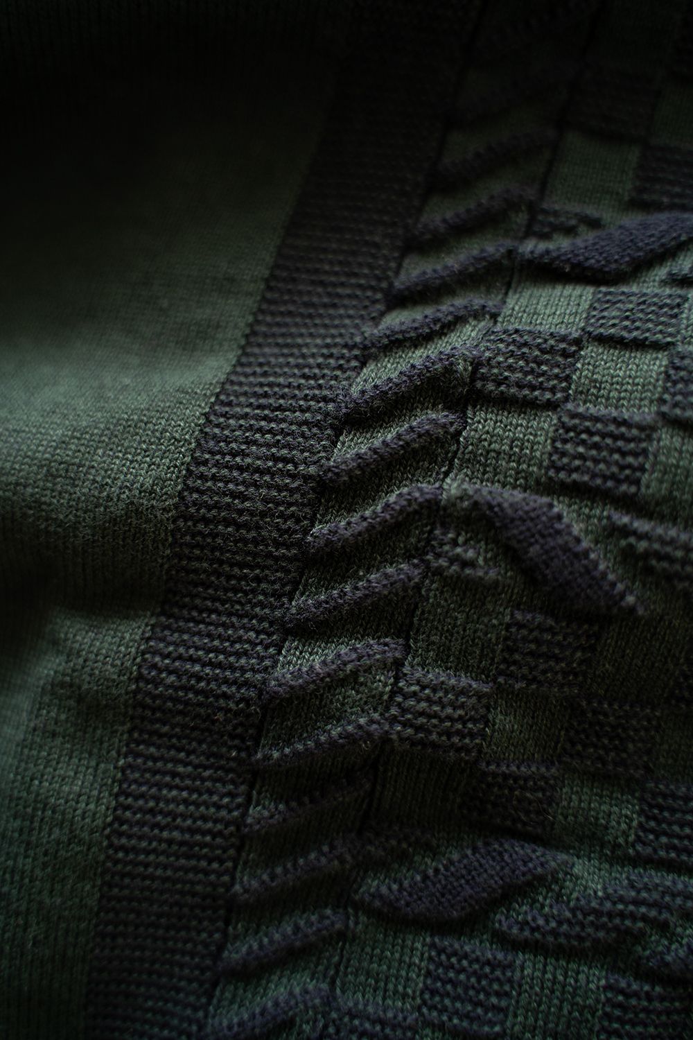 YASHIKI - 【ラスト1点】【24SS】Hazakura Knit Polo(GREEN) | Salty