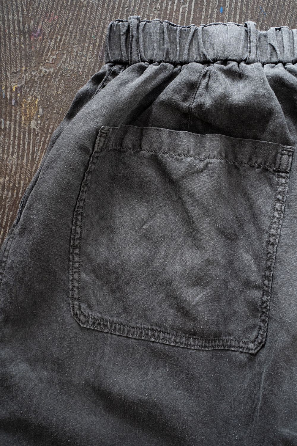 大麻ワイドパンツ(薄炭)