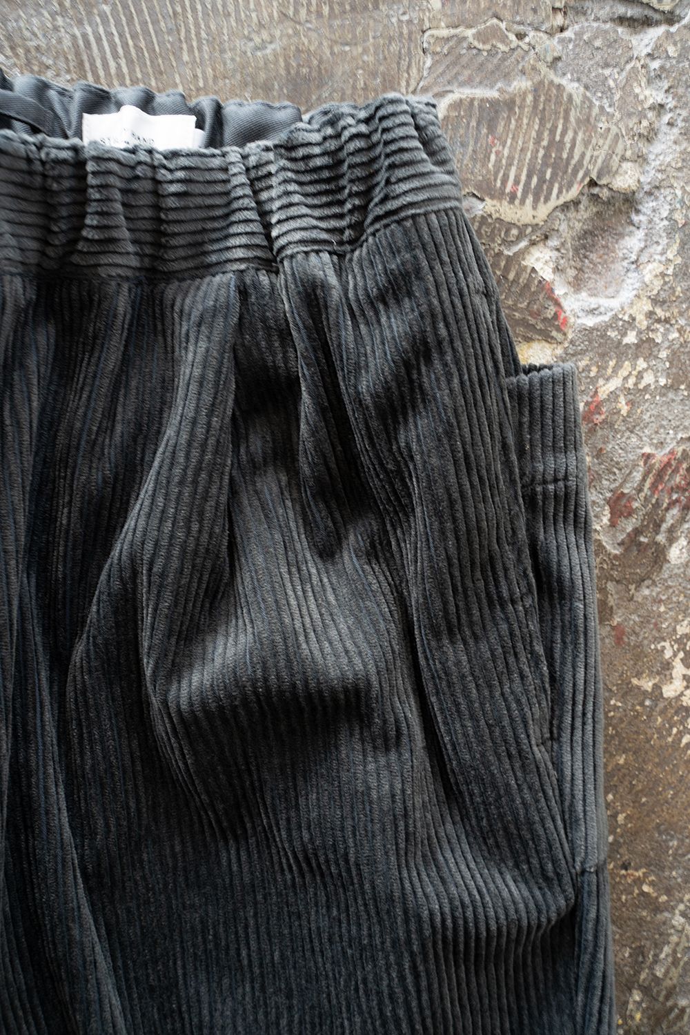 【25AW】綿×レーヨンコーデュロイイージーパンツ(BLUE CHARCOAL)