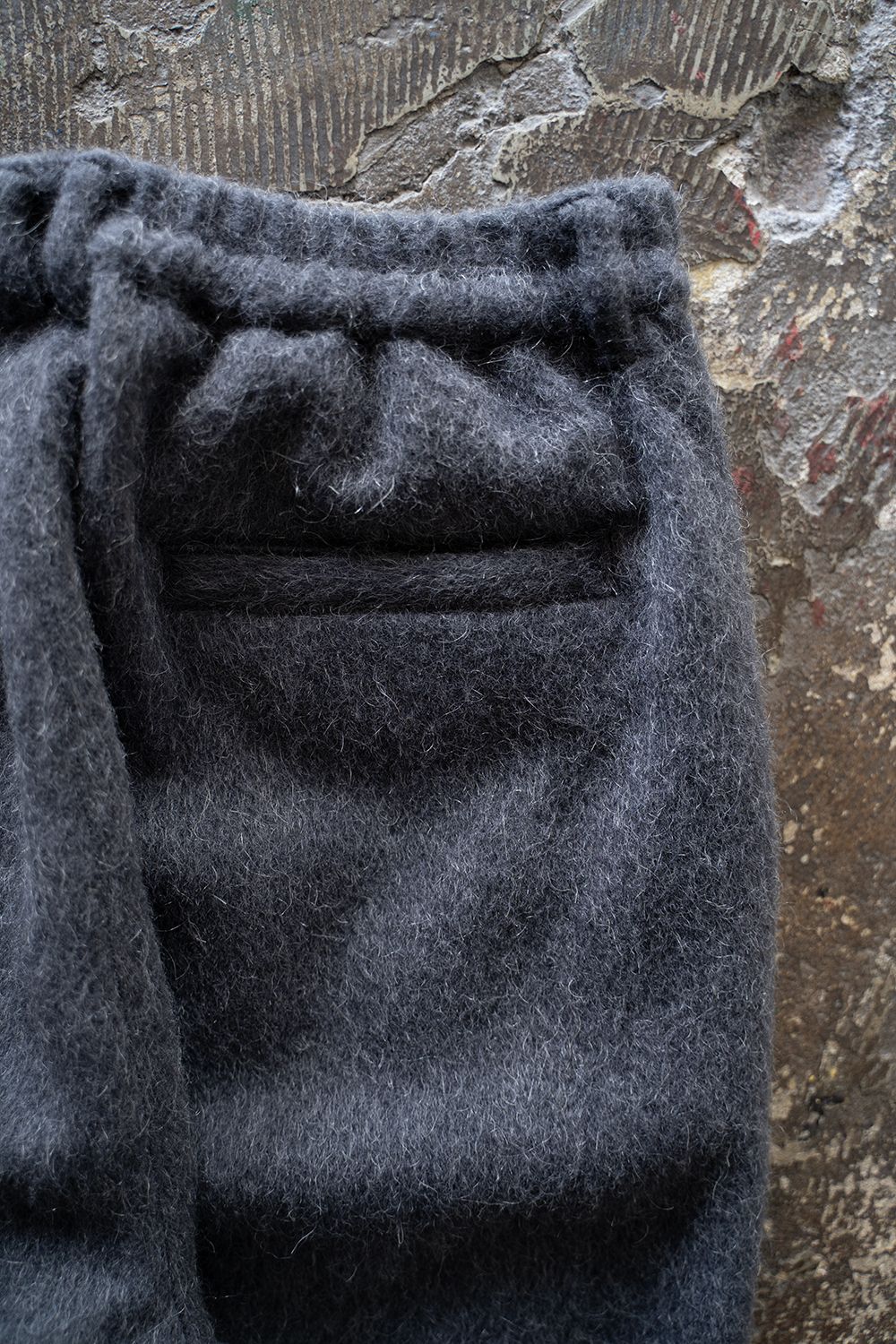 【25AW】Mohair Shaggy Tapered Pants/モヘアシャギーテーパードパンツ(CHARCOAL)