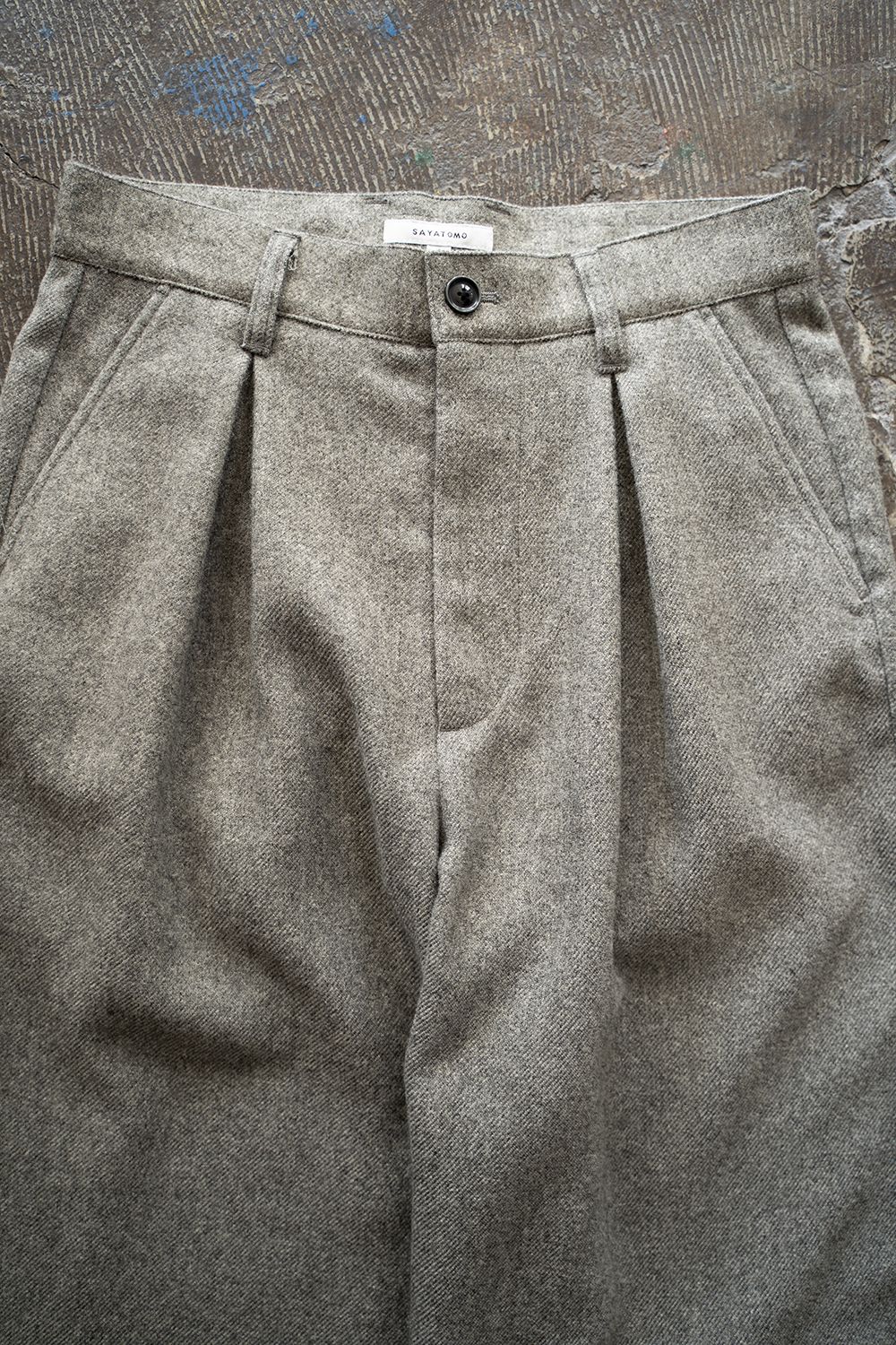 【25AW】2-Tack Wide Trousers/2タックワイドトラウザーズ(GRAY)