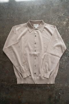 【ラスト1点】ポリエステル×リネンニットジャケットカーディガン(PINK BEIGE)