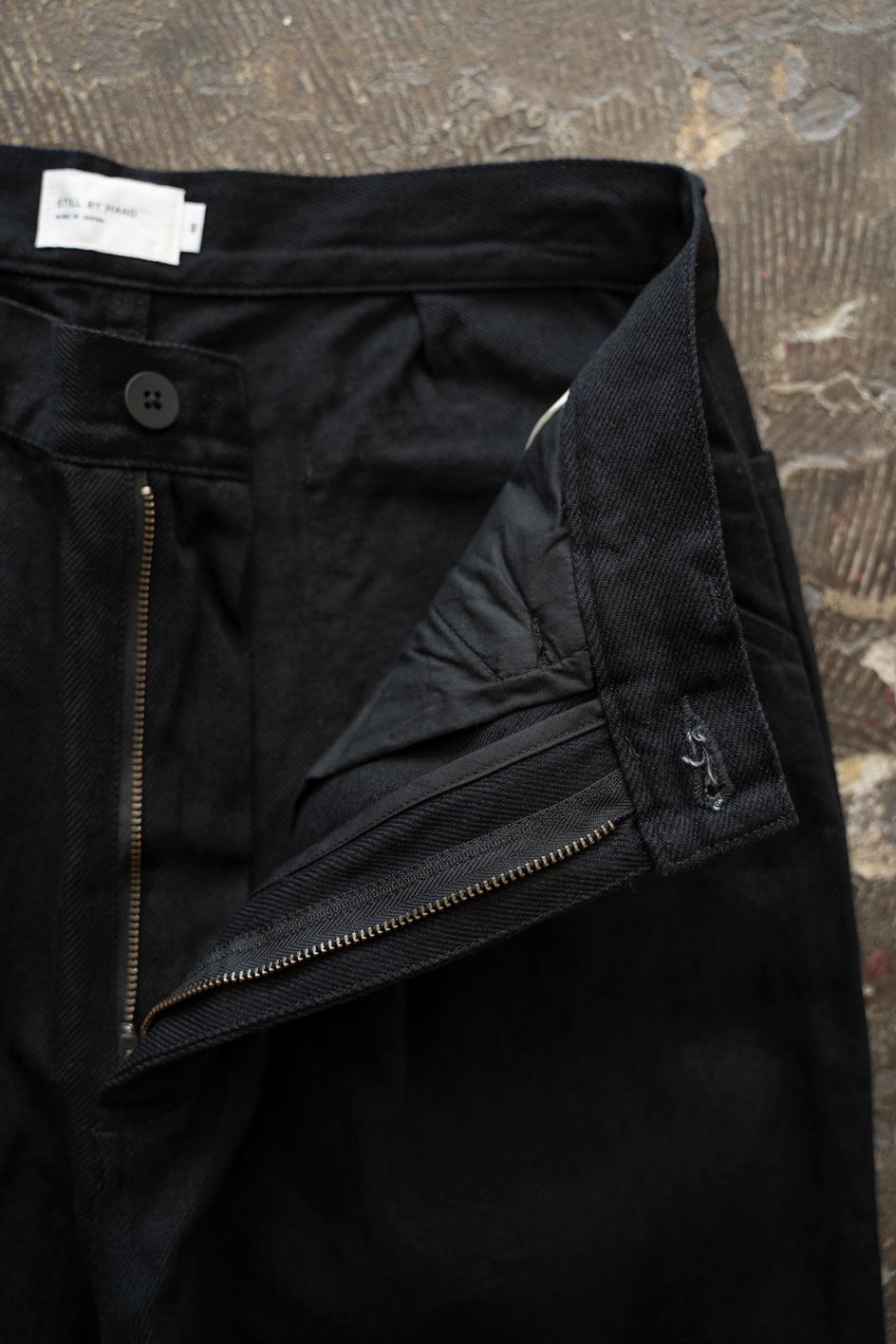 【25AW】12ozデニムワンタックパンツ(BLACK)