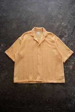 【ラスト1点】【24SS】Barfuss Knit H/S Shirt/バルファスニットハーフスリーブシャツ(YELLOW)