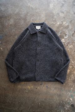 【ラスト1点】【24AW】5Gニットブルゾン(MELANGE NAVY)