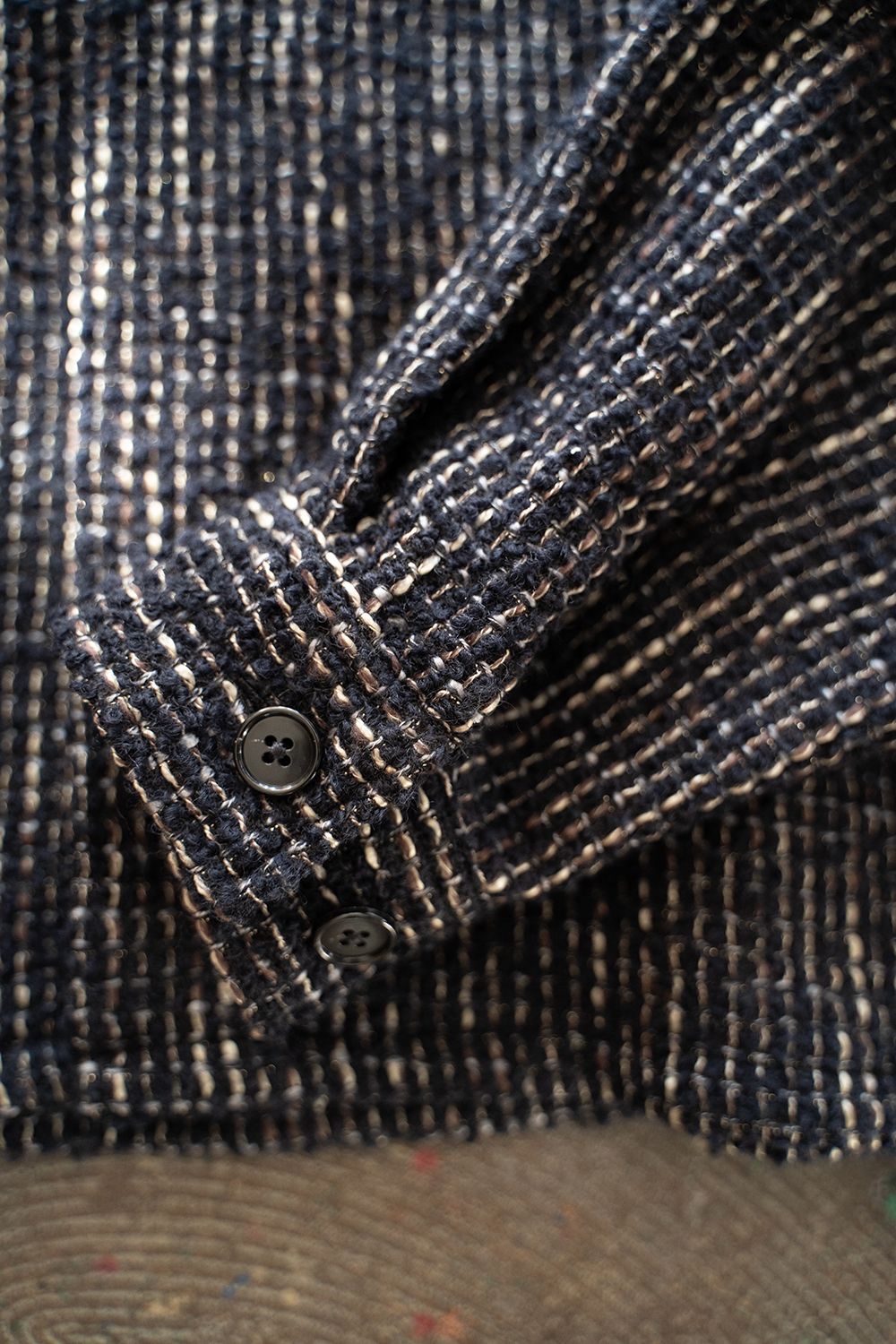 【ラスト1点】【24AW】Loop Tweed Short Jacket/ループツイードショートジャケット(BLACK)