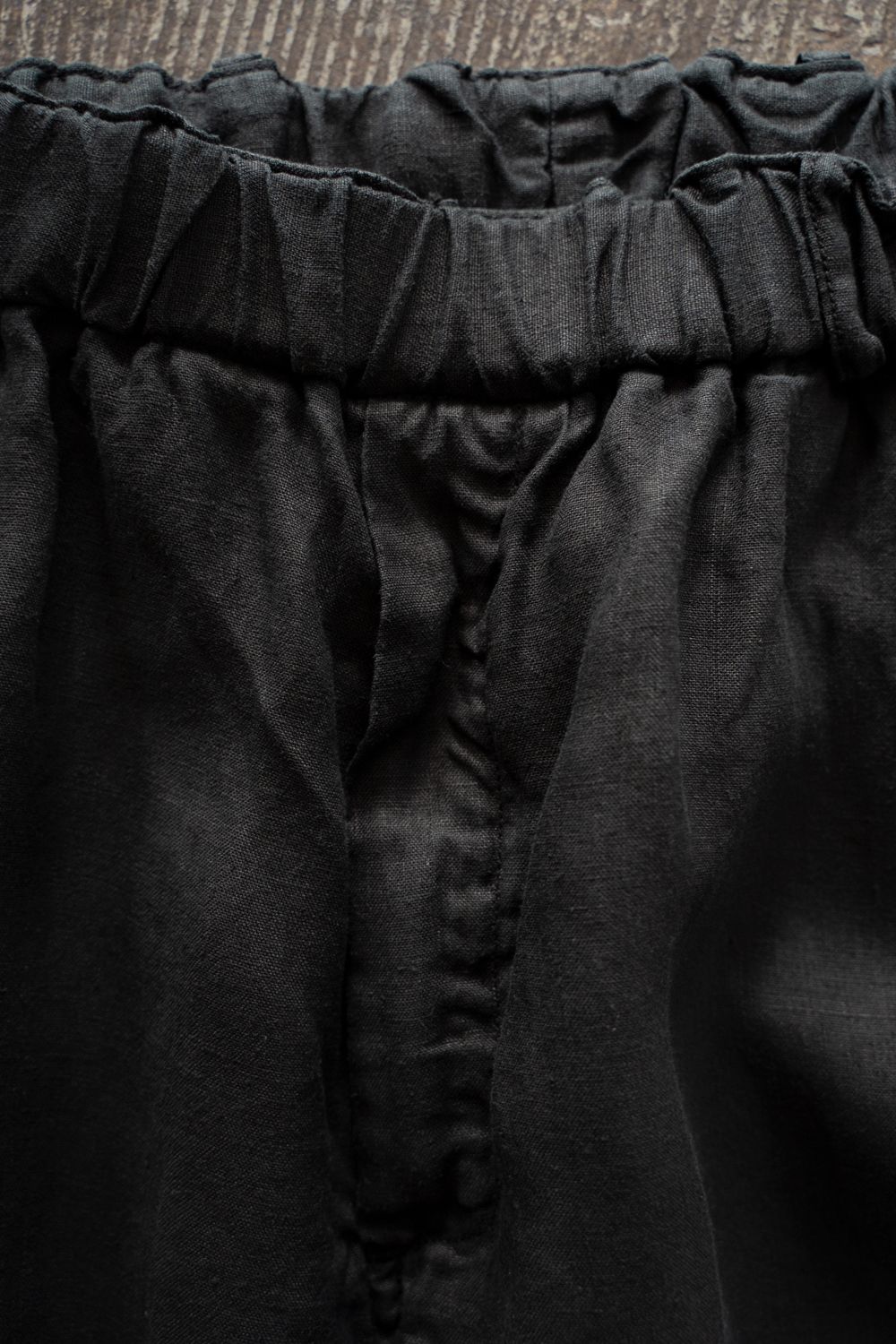 大麻ワイドパンツ(黒)