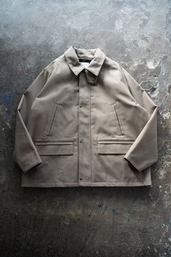 【25AW】コットン×ポリエステルショートブルゾン(GREIGE)