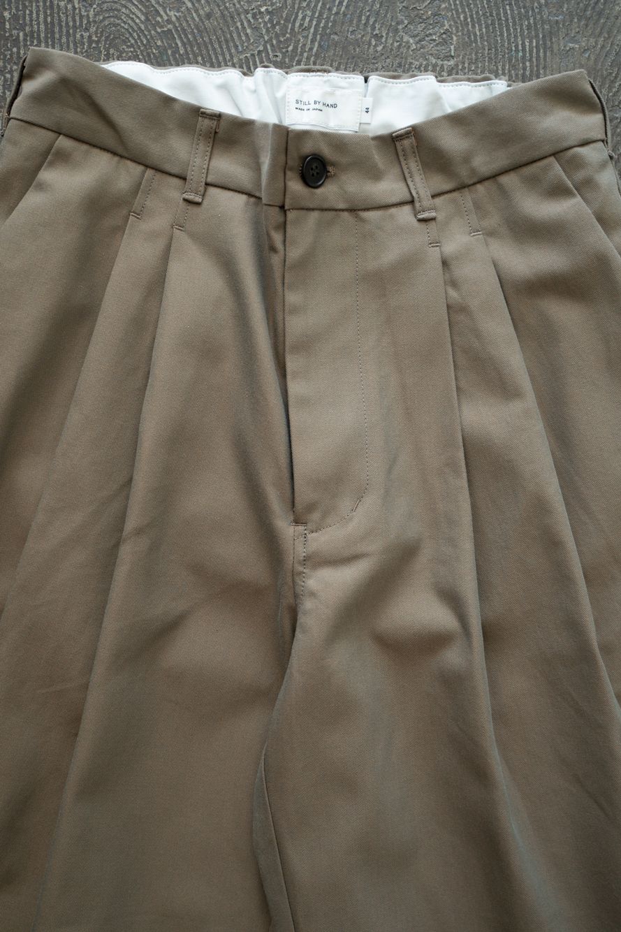 【25AW】2タックシャンブレースラックス(OLIVE)