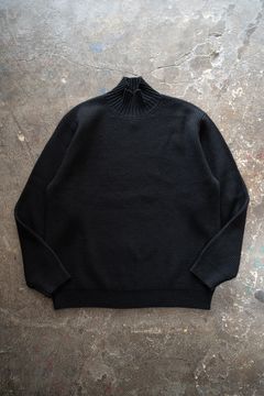 【ラスト1点】【24AW】ウール×シルクハイネックニット(BLACK)