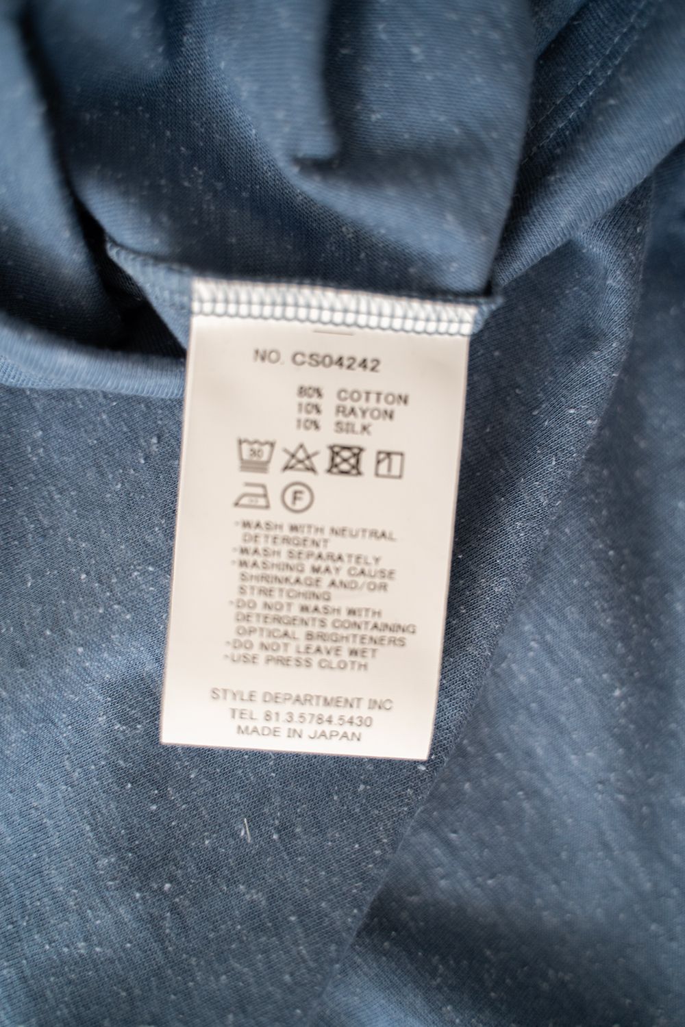 【ラスト1点】【24SS】シルク混フットボールTシャツ(SMOKE BLUE)
