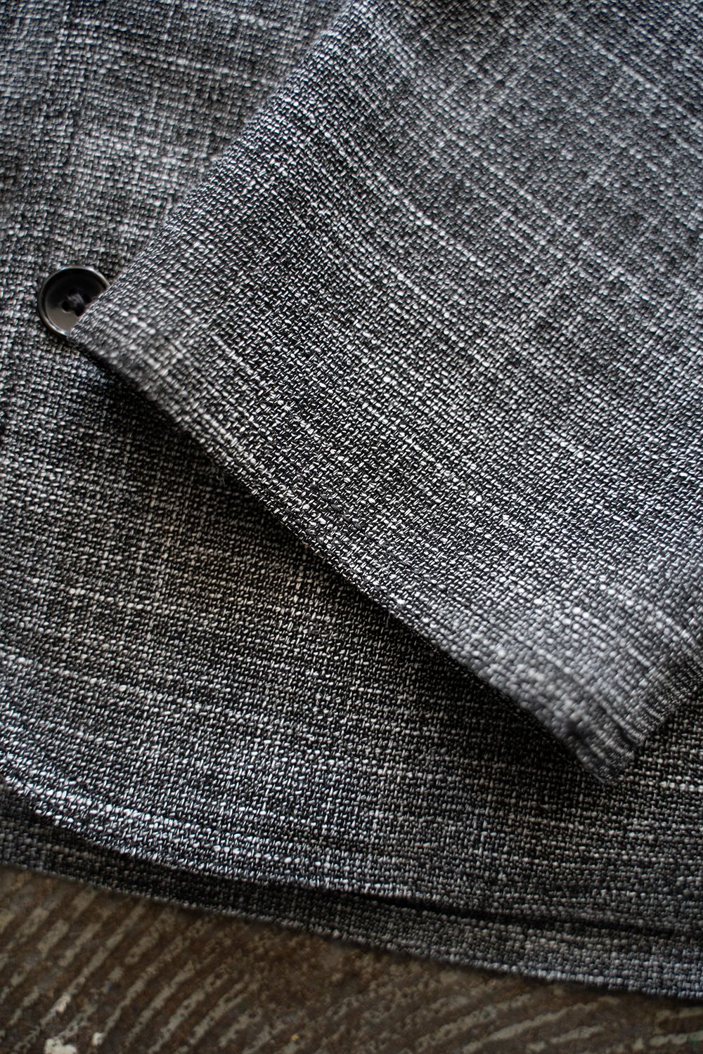 【ラスト1点】【25SS】Summer Tweed No-Collar JK/サマーツイードノーカラージャケット(GRAY)