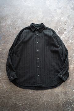 【ラスト1点】【23SS】Garmentdye Leno Cloth L/S Shirt/ガーメントダイレノクロスロングスリーブシャツ(BLACK)