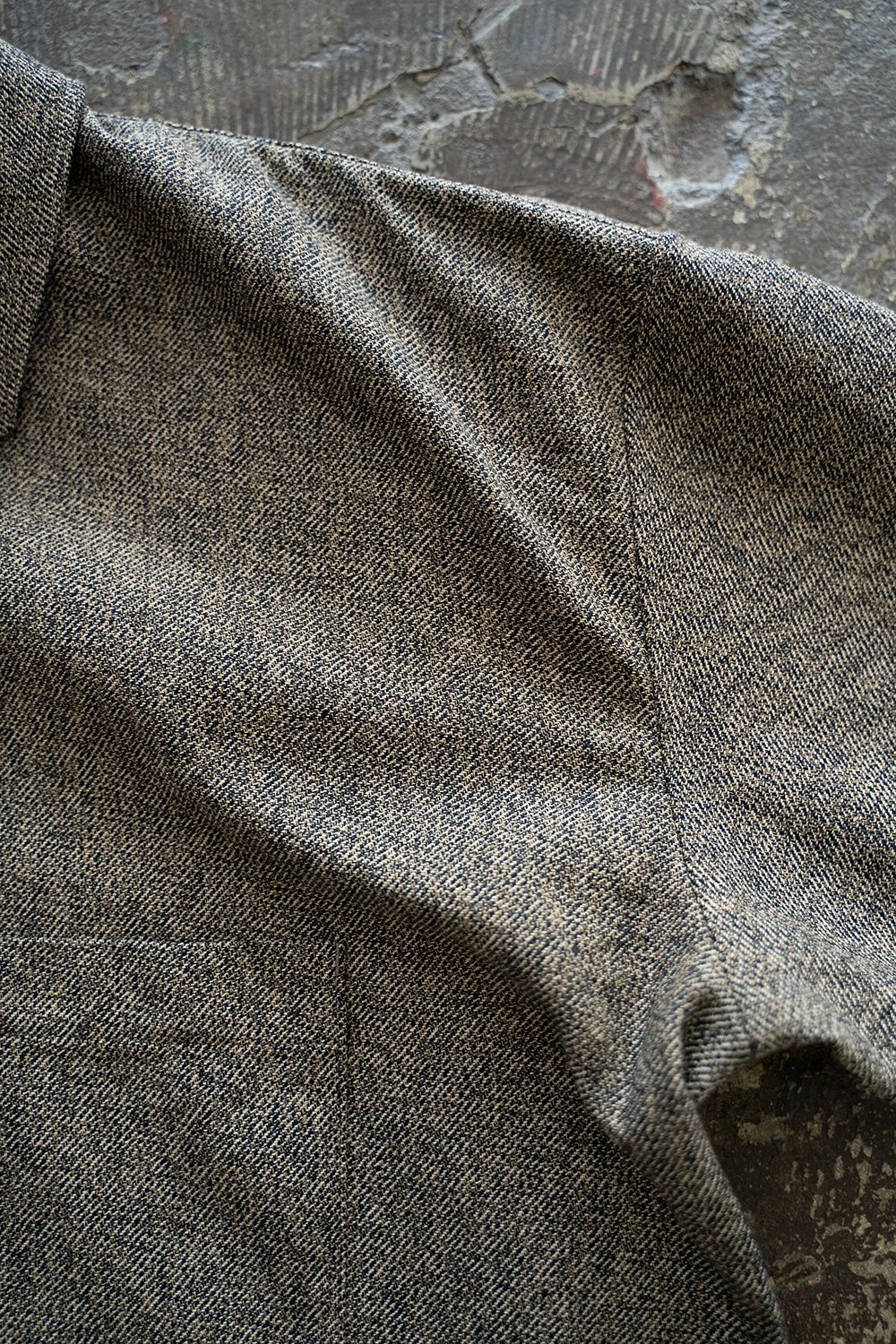 【ラスト1点】【23AW】綿ツイルコーチシャツブルゾン(MELANGE GRAY)