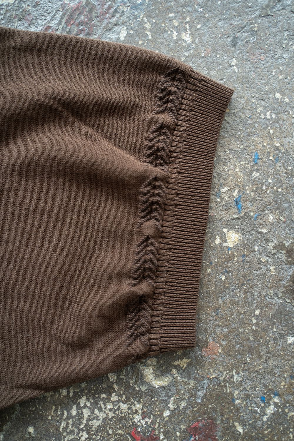 YASHIKI - 【ラスト1点】【24SS】Ogawa Henley Knit(BROWN) | Salty