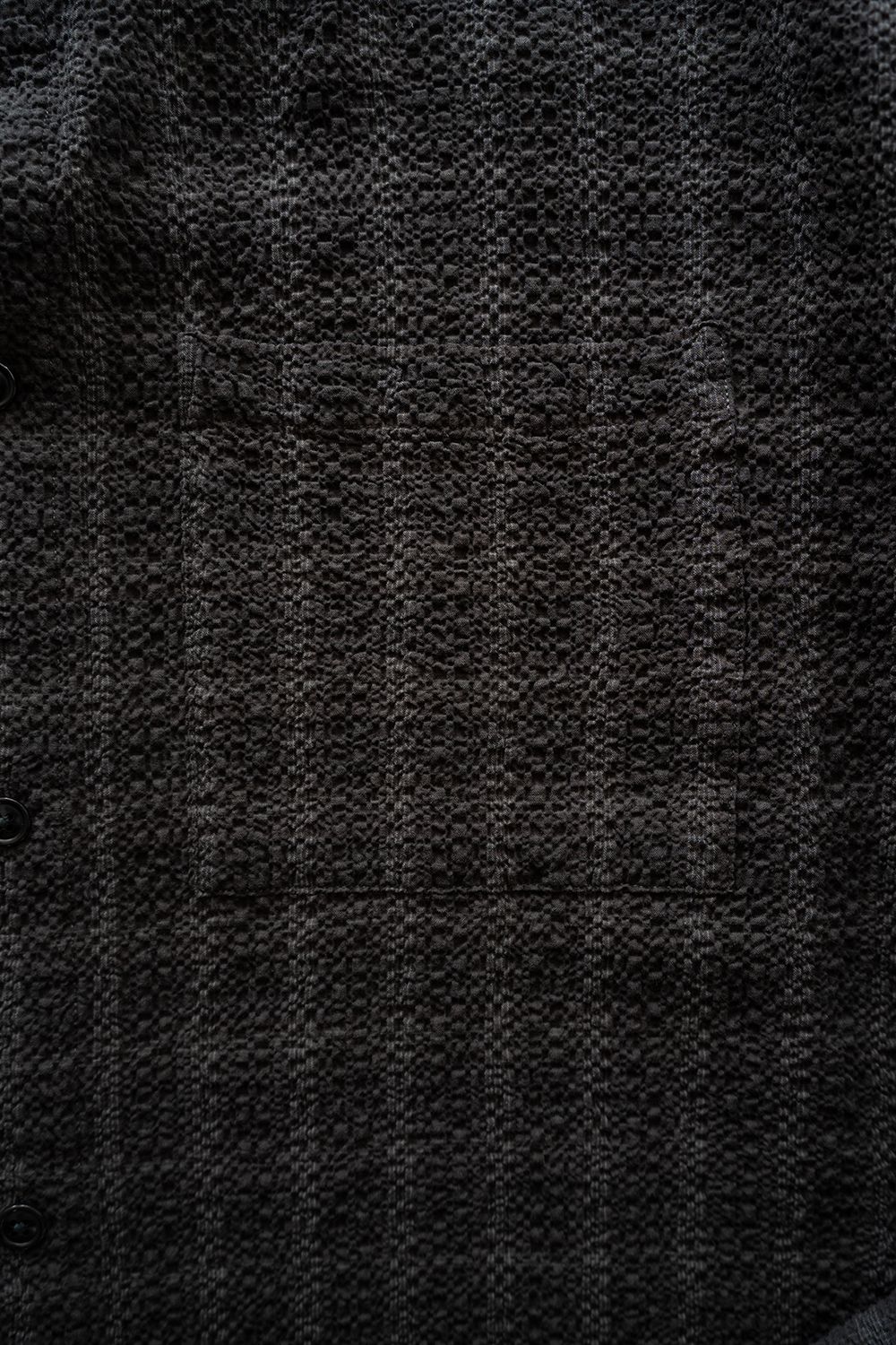 【ラスト1点】【26SS】Overdyed Seersucker Check Shirt(GREY CHECK)