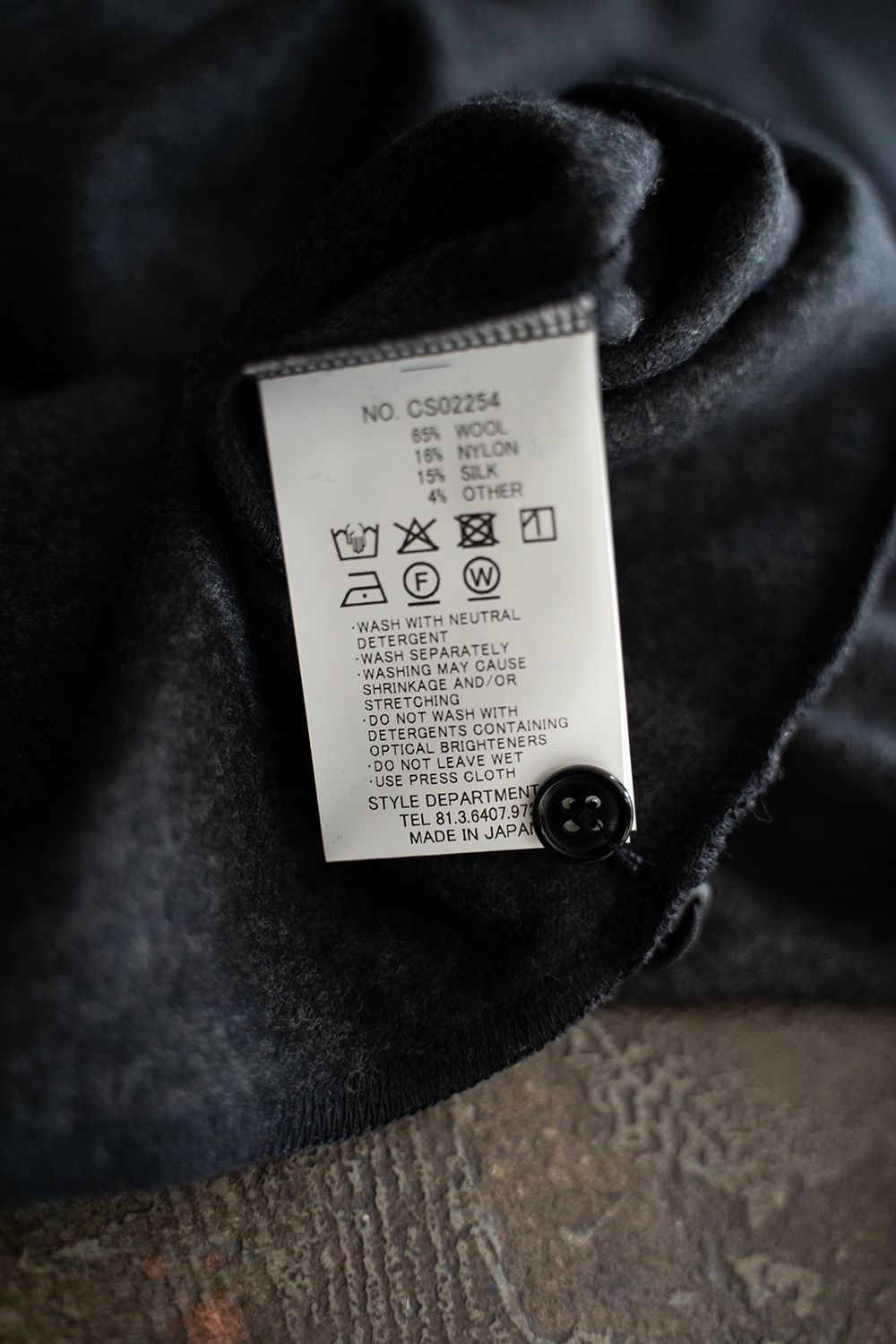 【25AW】ウール×シルクプルオーバー(CHARCOAL)