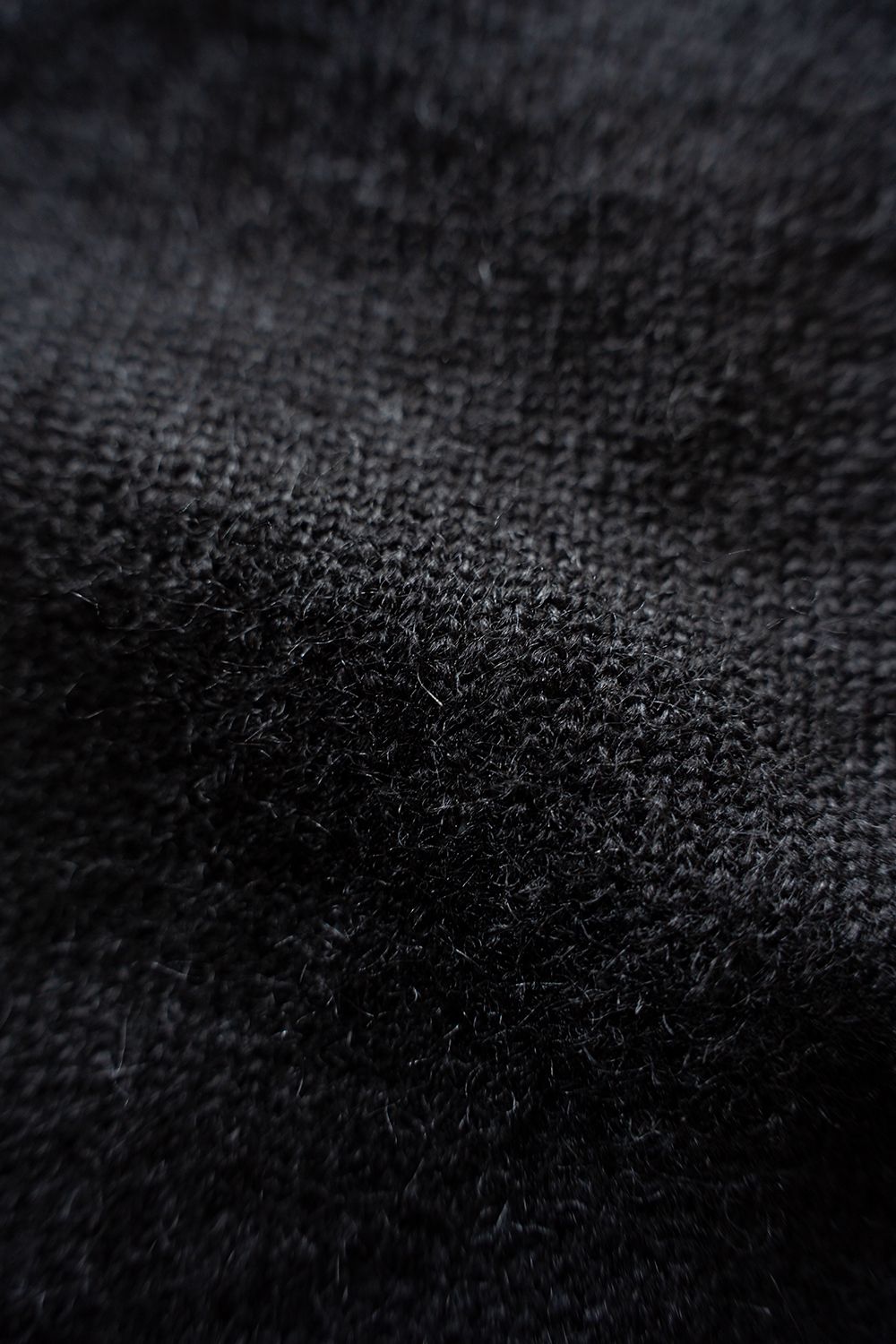 【26AW】モヘア混10Gニットポロ(BLACK)