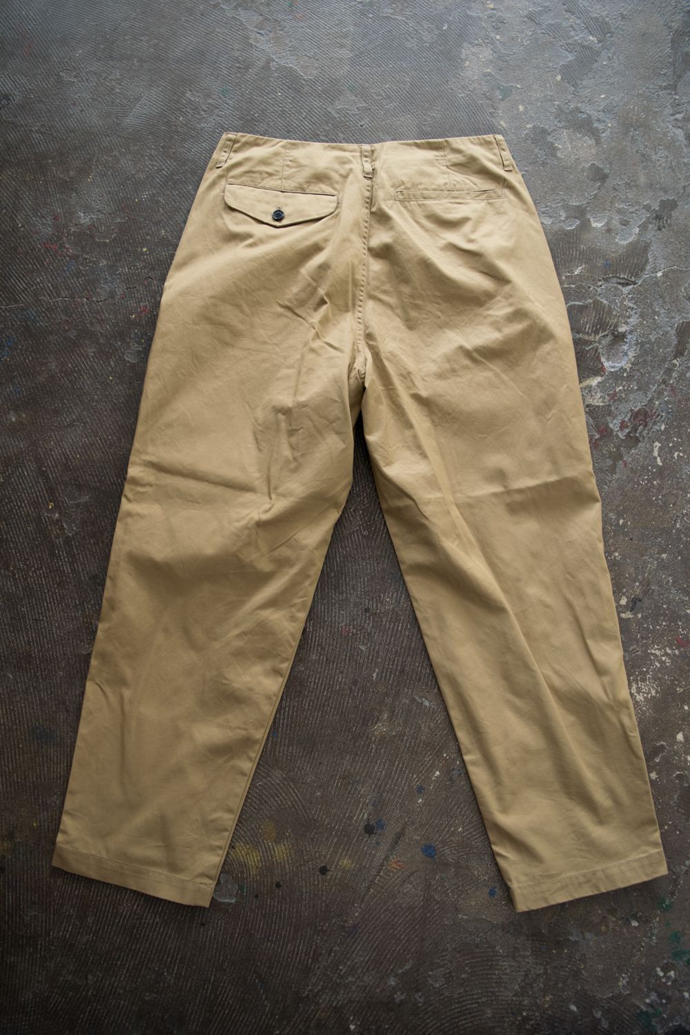 【ラスト1点】スーピマコットンギャバジンテーパードパンツ(BEIGE)