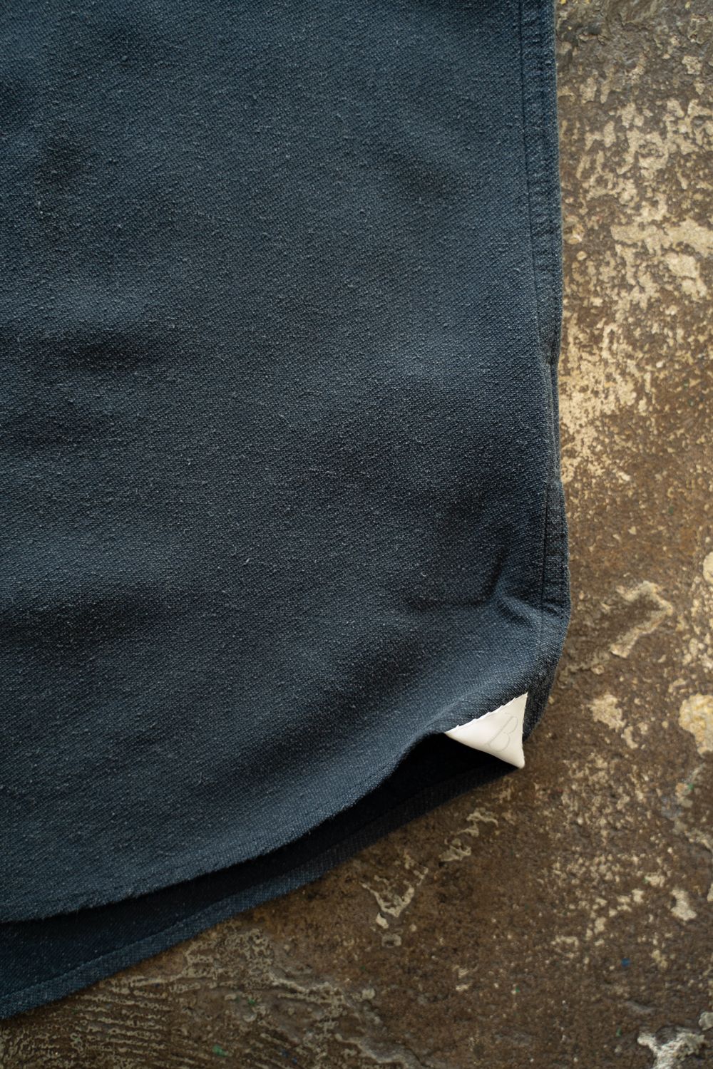 【ラスト1点】【25AW】Silk Nep Kersey Windsor Wide Collar Shirt(IRON BLUE)