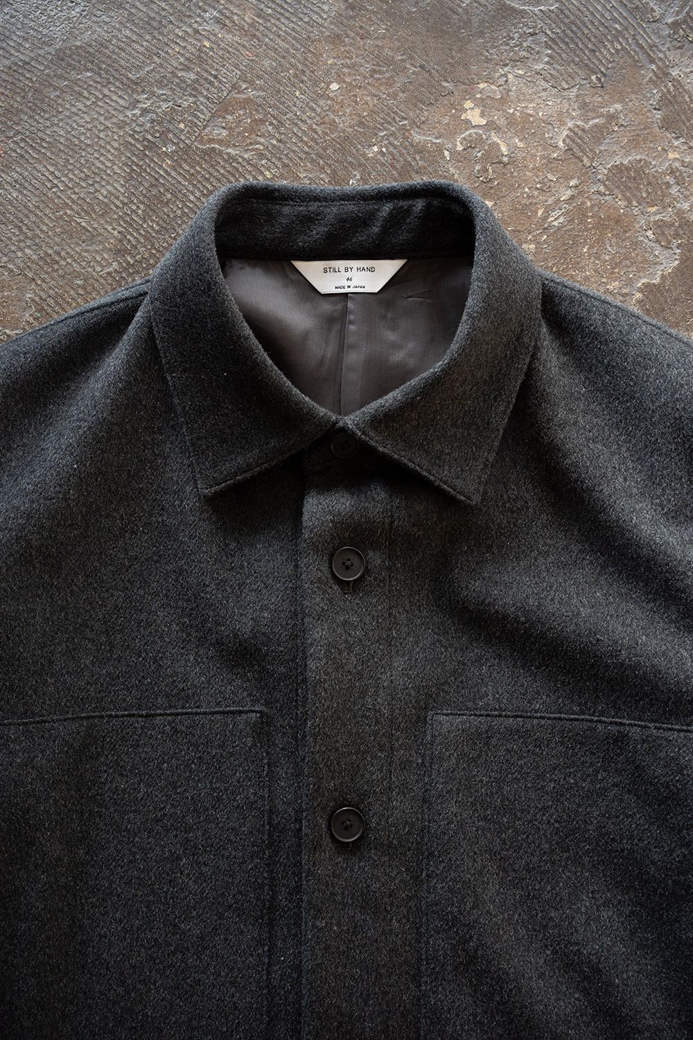 【26AW】ウールシャギーシャツブルゾン(CHARCOAL)