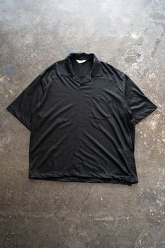 【ラスト1点】【25SS】ラミー半袖プルオーバーシャツ(BLACK)