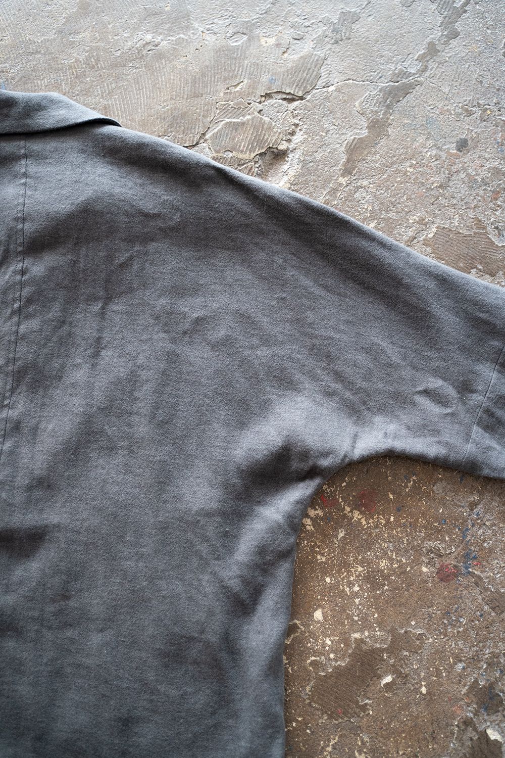 【ラスト1点】【22AW】ドルマンスリーブリネンオックスカバーオールジャケット(SLATE GRAY)