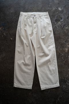 【ラスト1点】【25SS】2タック10ozデニムパンツ(ECRU)