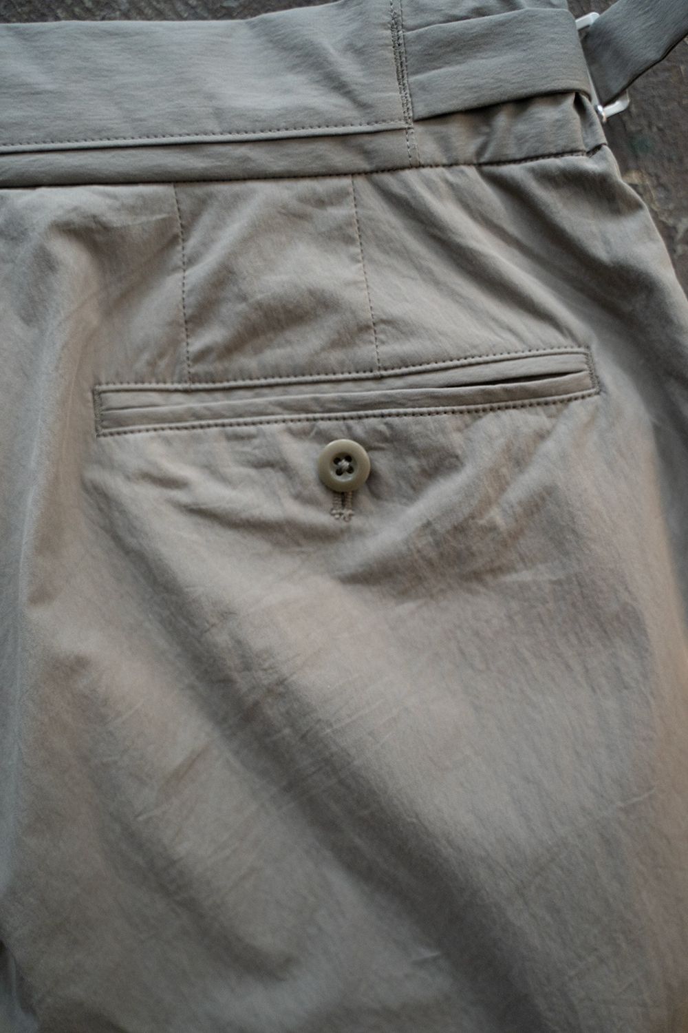 【ラスト1点】2-Tack Cotton-Nylon Trousers/2タックコットンナイロントラウザーズ(GRAY)
