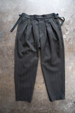 【ラスト1点】【20AW】Karusan Herringbone Pants/カルサンヘリンボーンパンツ(BLACK)