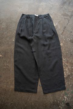 【26SS】リネン2タックワイドイージーパンツ(BLUE CHARCOAL)