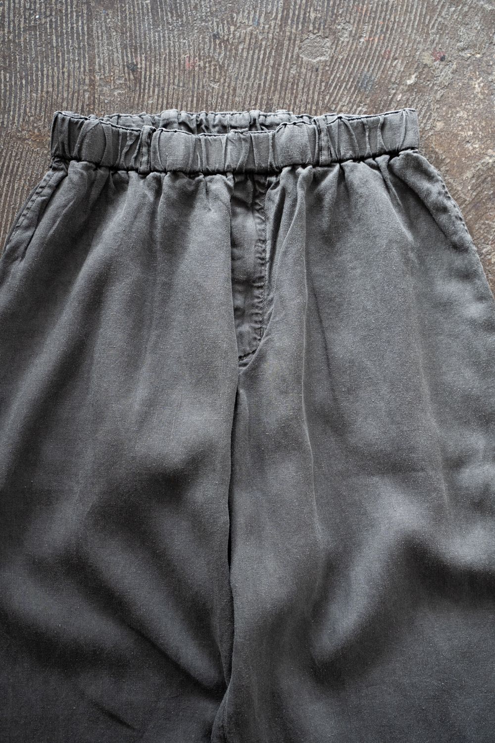 大麻ワイドパンツ(薄炭)