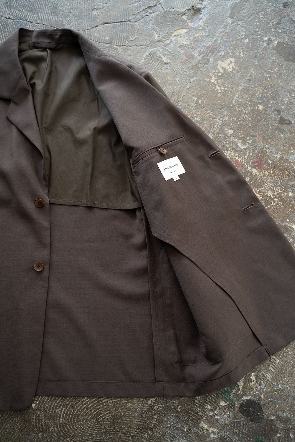 【25AW】モヘア混2Bジャケット(DARK BROWN)