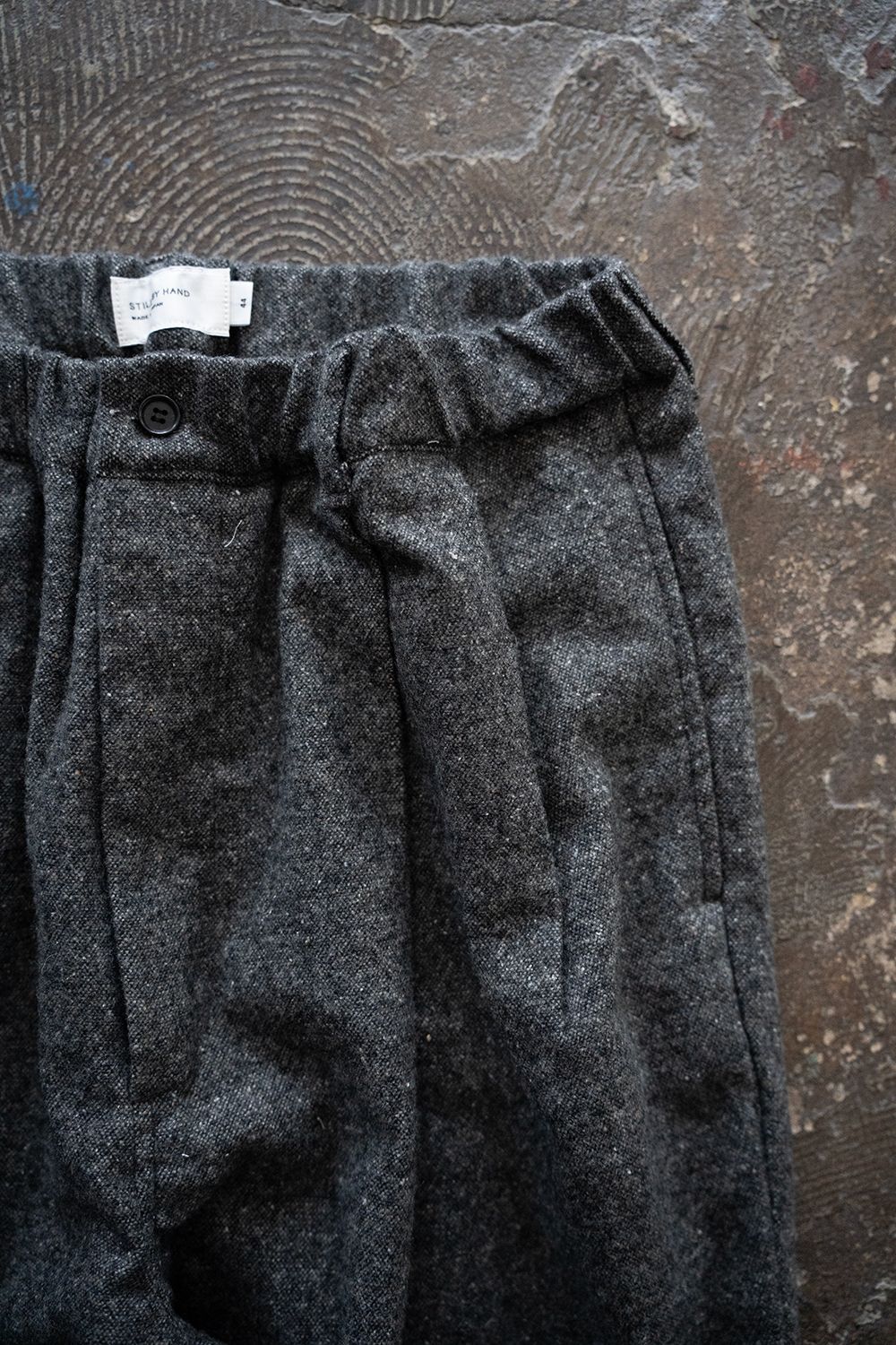 【25AW】5者混ネップツイードスラックス(GRAY)