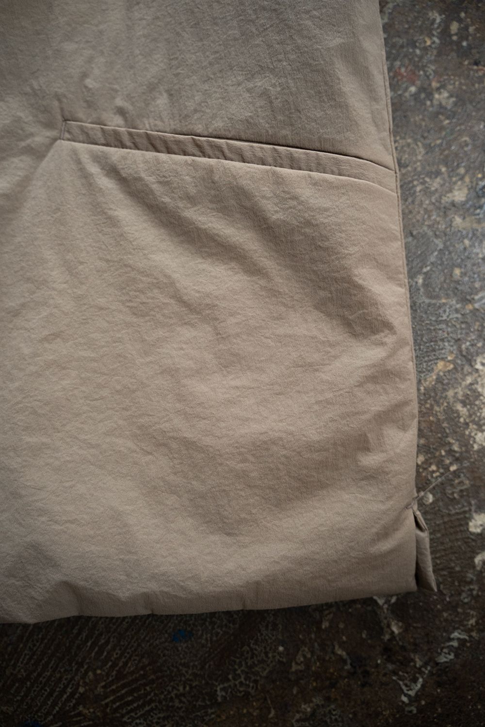 【25AW】シンサレートオープンカラーシャツブルゾン(GREIGE)