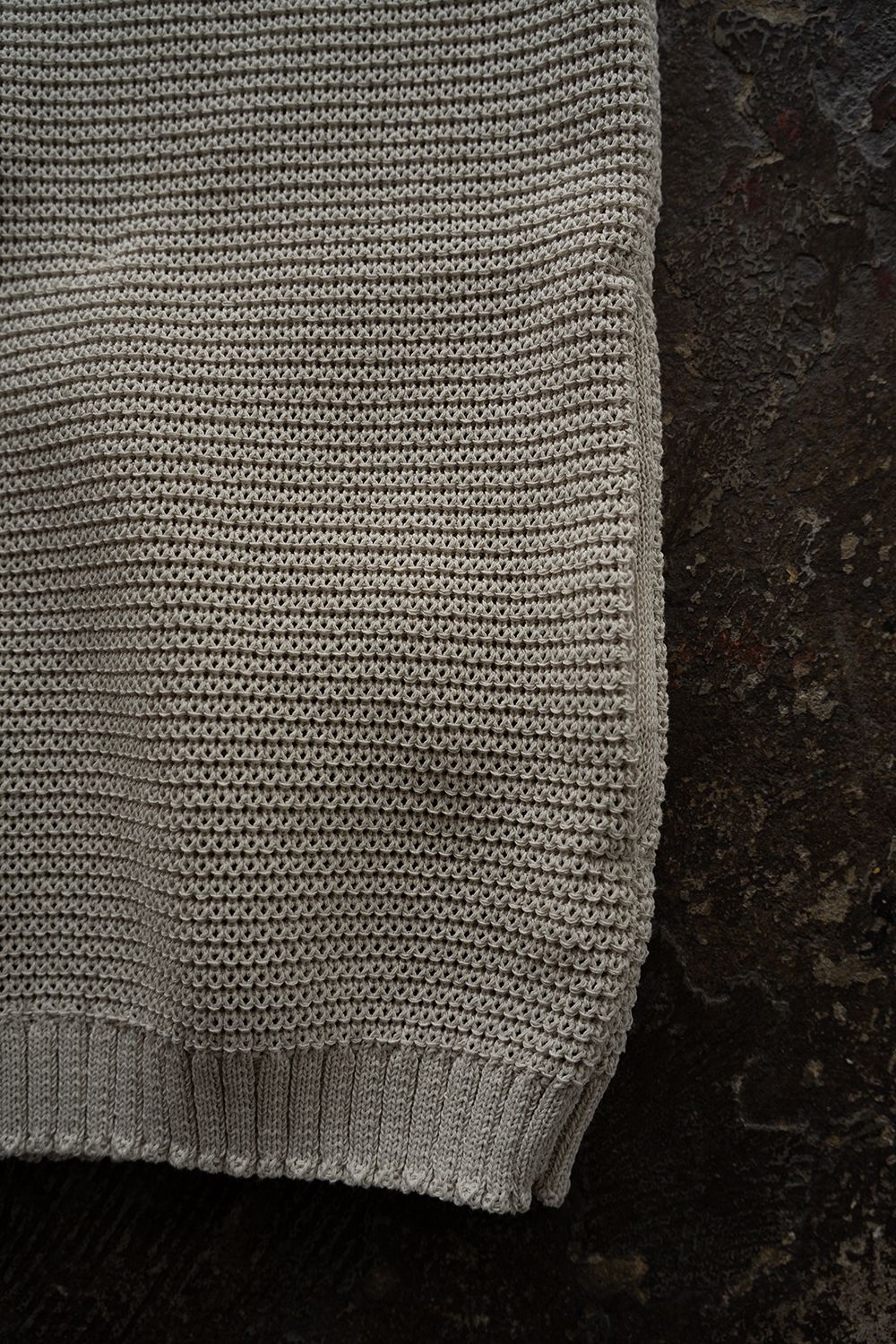 【26SS】和紙混7Gニットブルゾン(TAUPE)