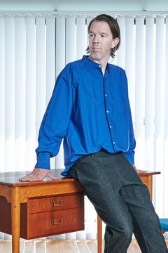 【ラスト1点】【23SS】Over Sized Band Collar Shirts(OCEAN BLUE)