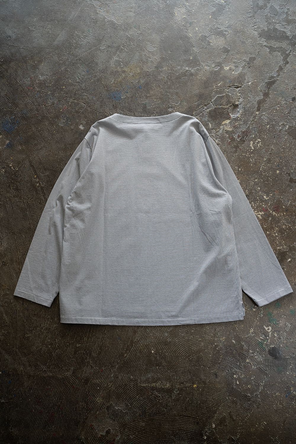 【ラスト1点】【23SS】ヘンリーネックボーダーカットソー(WHITE×BLACK)