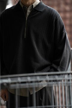 【ラスト1点】【26SS】Kanto Zip Polo(BLACK)