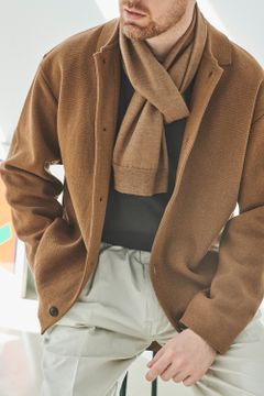 【ラスト1点】【22AW】ミラノリブニットジャケットカーディガン(BROWN)