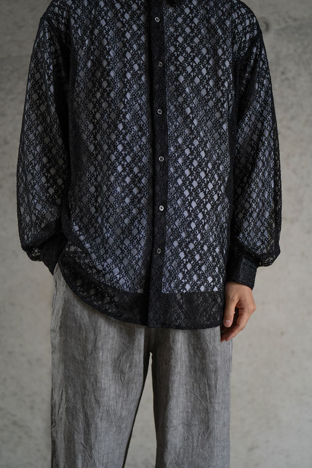 juha - 【ラスト1点】【24SS】Russell Lace L/S Shirt/ラッセル