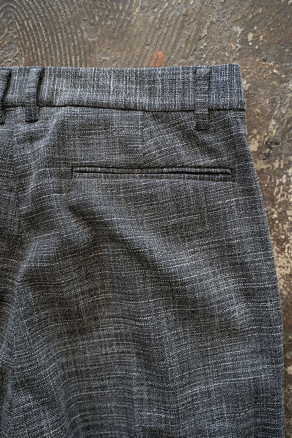 【ラスト1点】【25SS】Summer Tweed Tuck Pants/サマーツイードタックパンツ(GRAY)