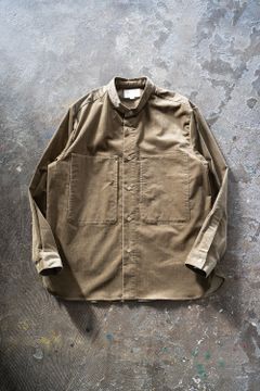 【ラスト1点】【22AW】バンドカラーコーデュロイシャツ(KHAKI BEIGE)